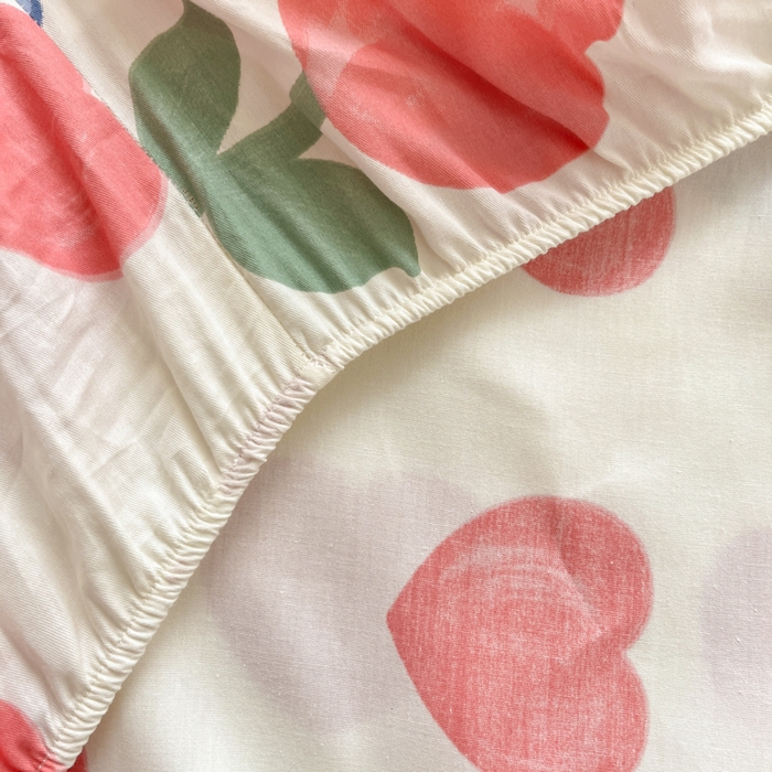 91家纺网 家纺一手货源 找家纺 A类母婴级卡通花卉儿童纯棉全棉床单纯棉全棉床笠全棉纯棉床单全棉纯棉床笠三件套 爱心熊