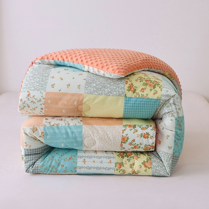 91家纺网 家纺一手货源 找家纺 （总）买家秀 不断货）A类母婴级儿童豆豆绒大豆被春秋被秋冬被大豆纤维被子被芯空调被豆豆被水洗棉双层纱豆豆绒