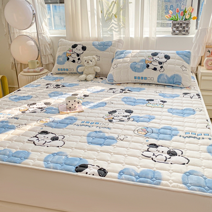 91家纺网 家纺一手货源 找家纺 萌飞 2024新款全棉棉花床垫 班尼狗