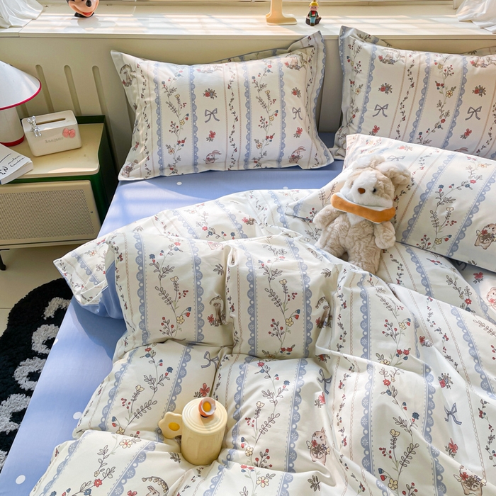 91家纺网 家纺一手货源 找家纺 A类母婴级卡通花卉儿童纯棉全棉四件套全棉纯棉全棉四件套百分百纯棉全棉四件套 月光序曲