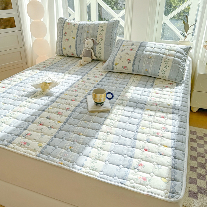 91家纺网 家纺一手货源 找家纺 萌飞 2024新款全棉棉花床垫 安暖入夏