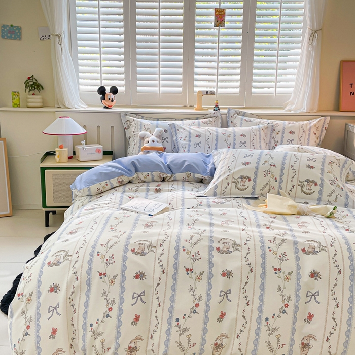 91家纺网 家纺一手货源 找家纺 A类母婴级卡通花卉儿童纯棉全棉四件套全棉纯棉全棉四件套百分百纯棉全棉四件套 月光序曲