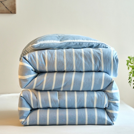 91家纺网 家纺一手货源 找家纺 （总） 买家秀 不断货）A类母婴级简约格子纯棉无印风全棉色织水洗棉被子春秋被秋冬被被芯空调被全棉水洗棉被子