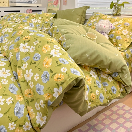 91家纺网 家纺一手货源 找家纺 （总）（优质买家秀热卖不断货）A类母婴级卡通花卉儿童纯棉全棉被套三件套全棉纯棉被套三件套纯棉全棉被套四件套