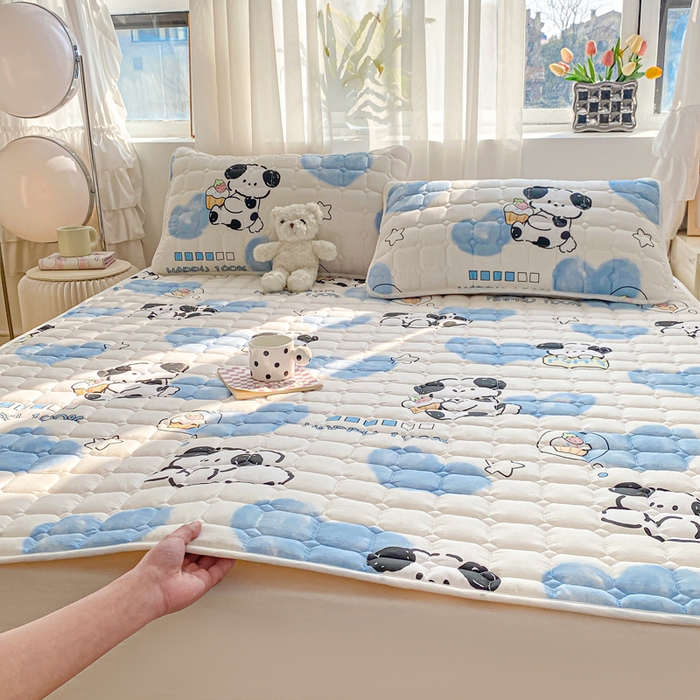 91家纺网 家纺一手货源 找家纺 萌飞 2024新款全棉棉花床垫 班尼狗