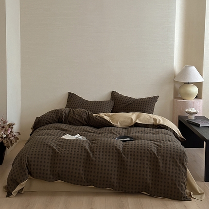 （总）2024新款全棉色织提花四件套