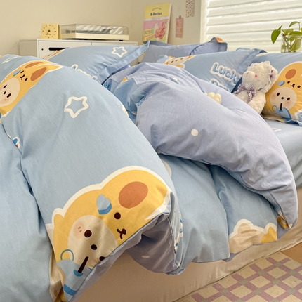 91家纺网 家纺一手货源 找家纺 （总）（优质买家秀热卖不断货）A类母婴级卡通花卉儿童纯棉全棉被套三件套全棉纯棉被套三件套纯棉全棉被套四件套