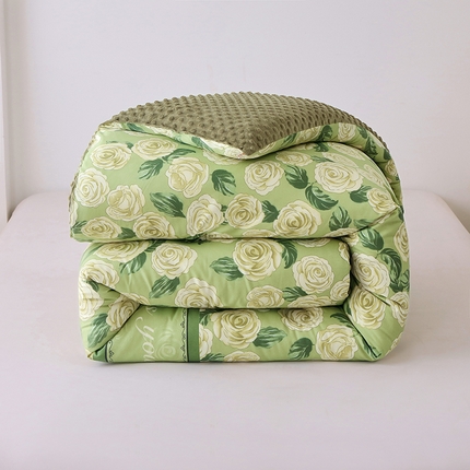 91家纺网 家纺一手货源 找家纺 （总）买家秀 不断货）A类母婴级儿童豆豆绒大豆被春秋被秋冬被大豆纤维被子被芯空调被豆豆被水洗棉双层纱豆豆绒