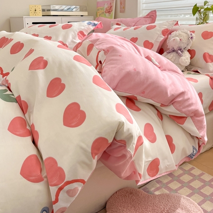 91家纺网 家纺一手货源 找家纺 （总）（优质买家秀热卖不断货）A类母婴级卡通花卉儿童纯棉全棉被套三件套全棉纯棉被套三件套纯棉全棉被套四件套