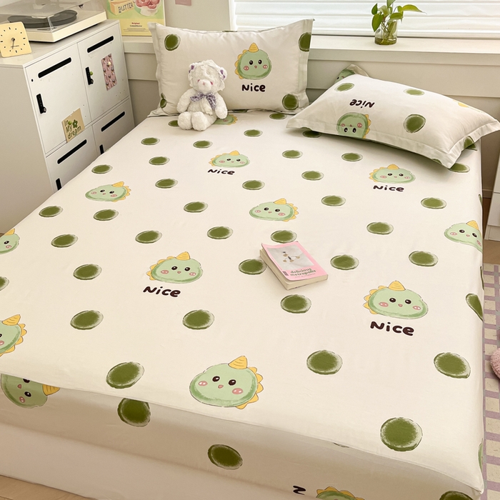 91家纺网 家纺一手货源 找家纺 A类母婴级卡通花卉儿童纯棉全棉床单纯棉全棉床笠全棉纯棉床单全棉纯棉床笠三件套 独角龙