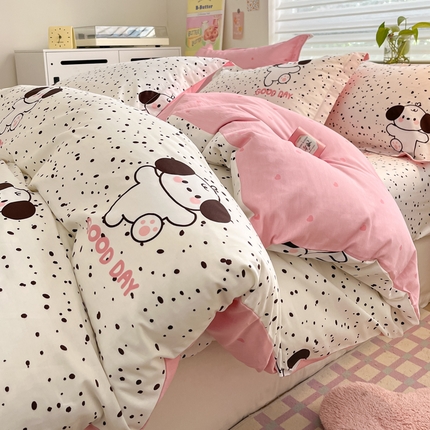 91家纺网 家纺一手货源 找家纺 （总）（优质买家秀热卖不断货）A类母婴级卡通花卉儿童纯棉全棉被套三件套全棉纯棉被套三件套纯棉全棉被套四件套