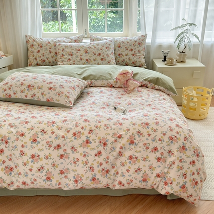 91家纺网 家纺一手货源 找家纺 （优质买家秀 热卖不断货）A类母婴级纯棉全棉磨毛四件套全棉纯棉全棉磨毛四件套百分百纯棉全棉磨毛四件套 诗盈