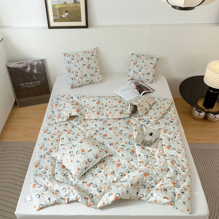 91家纺网 家纺一手货源 找家纺 雷人家纺 2024新款A类全棉喷气13372印花多功能抱枕被 印象美