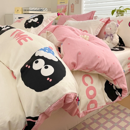 91家纺网 家纺一手货源 找家纺 （总）（优质买家秀热卖不断货）A类母婴级卡通花卉儿童纯棉全棉被套三件套全棉纯棉被套三件套纯棉全棉被套四件套