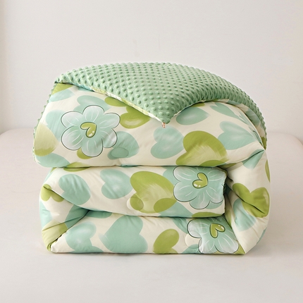 91家纺网 家纺一手货源 找家纺 （总）买家秀 不断货）A类母婴级儿童豆豆绒大豆被春秋被秋冬被大豆纤维被子被芯空调被豆豆被水洗棉双层纱豆豆绒