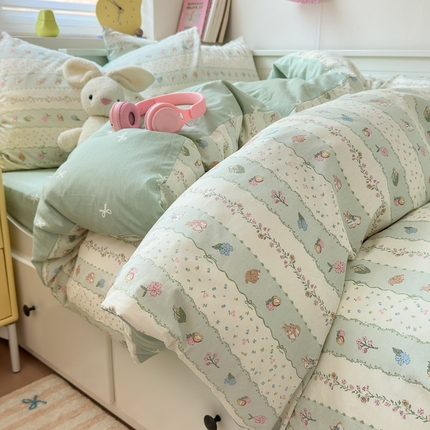 91家纺网 家纺一手货源 找家纺 （总）（买家秀爆款不断货）儿童卡通花卉高克重亲肤棉13372全棉纯棉四件套全棉纯棉全棉四件套全棉纯棉三件套