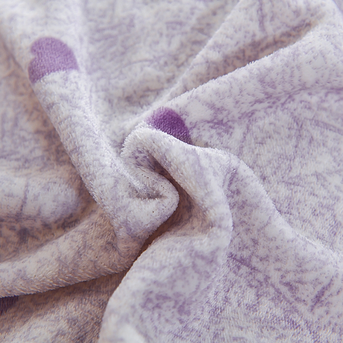 91家纺网 家纺一手货源 找家纺 （买家秀 爆款不断货）A类母婴级双层蕾丝花边床裙床盖三件套牛奶绒床盖三件套萱花绒床护垫牛奶绒床褥卡通 花边-爱心紫