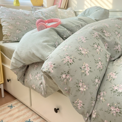 91家纺网 家纺一手货源 找家纺 （总）（买家秀爆款不断货）儿童卡通花卉高克重亲肤棉13372全棉纯棉四件套全棉纯棉全棉四件套全棉纯棉三件套