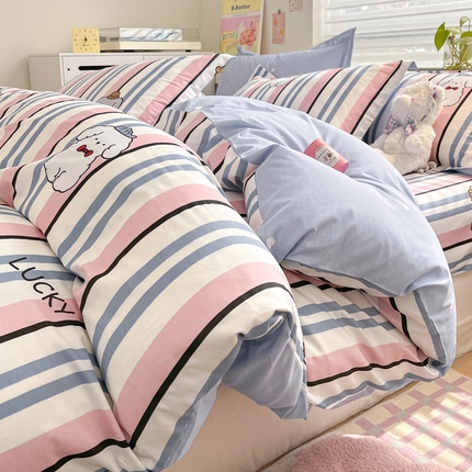 91家纺网 家纺一手货源 找家纺 （总）（优质买家秀热卖不断货）A类母婴级卡通花卉儿童纯棉全棉被套三件套全棉纯棉被套三件套纯棉全棉被套四件套