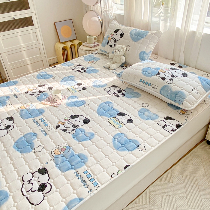 91家纺网 家纺一手货源 找家纺 萌飞 2024新款全棉棉花床垫 班尼狗