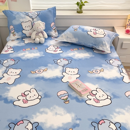 91家纺网 家纺一手货源 找家纺 （总）A类母婴级卡通花卉儿童纯棉全棉床单纯棉全棉床笠全棉纯棉床单全棉纯棉床笠三件套