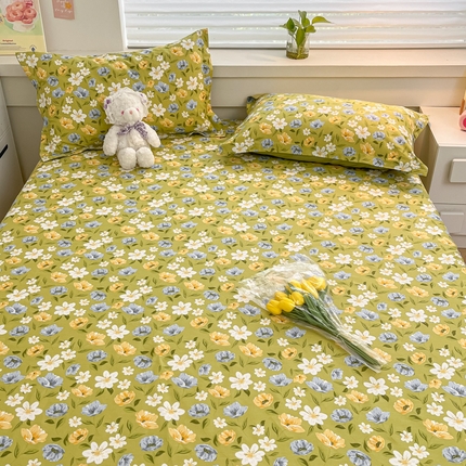 91家纺网 家纺一手货源 找家纺 （总）A类母婴级卡通花卉儿童纯棉全棉床单纯棉全棉床笠全棉纯棉床单全棉纯棉床笠三件套