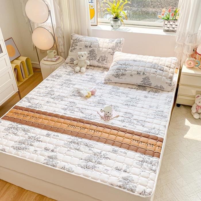 91家纺网 家纺一手货源 找家纺 萌飞 2024新款全棉棉花床垫 宁静生活