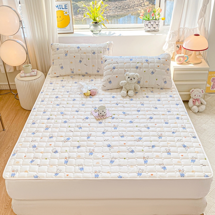 91家纺网 家纺一手货源 找家纺 萌飞 2024新款全棉棉花床垫 奈思兔