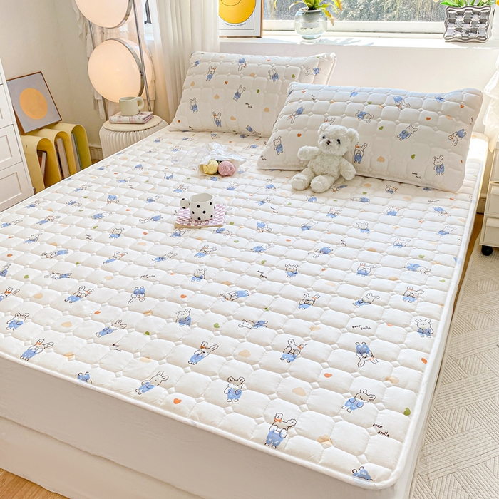 91家纺网 家纺一手货源 找家纺 萌飞 2024新款全棉棉花床垫 奈思兔