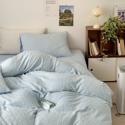 91家纺网 家纺一手货源 找家纺 （总）（买家秀爆款不断货）A类母婴级牛奶雕花绒四件套珊瑚绒小香风牛奶绒四件套雪花绒四件套雕花牛奶绒四件套白