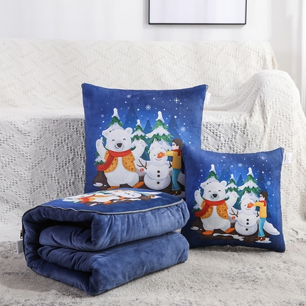 91家纺网 家纺一手货源 找家纺 （总）雷人家纺 2021新款水晶绒抱枕被-印花