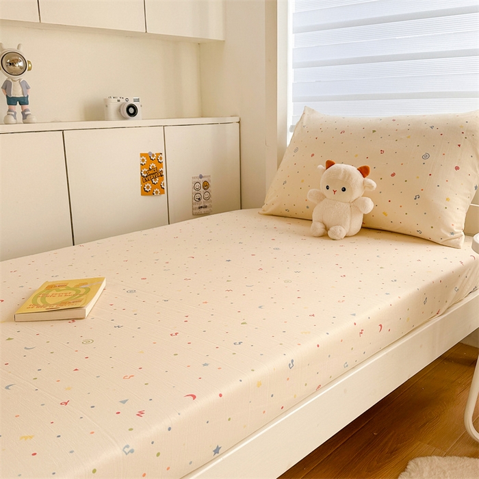 91家纺网 家纺一手货源 找家纺 多品家纺 2025新款超柔水洗棉ins风学生宿舍单品床笠 花夕