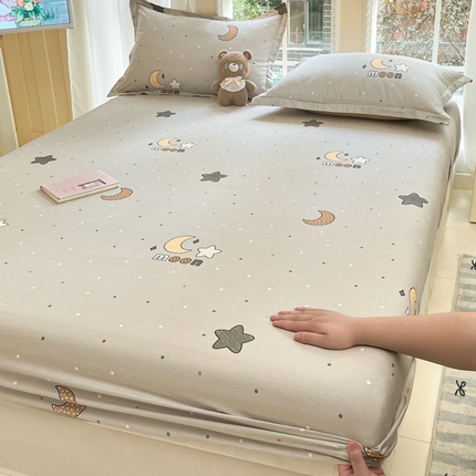 91家纺网 家纺一手货源 找家纺 （总）莱通家纺 2025春夏新款12868印花单床笠（预留缩水±5公分，商家提供买家秀）