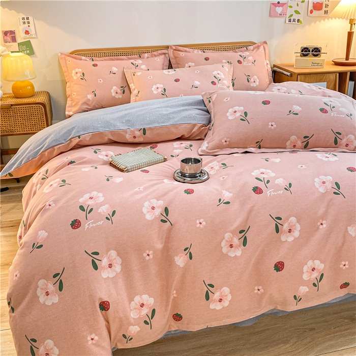 91家纺网 家纺一手货源 找家纺 （优质买家秀 热卖不断货）A类母婴级纯棉全棉磨毛四件套全棉纯棉全棉磨毛四件套百分百纯棉全棉磨毛四件套 花蜜