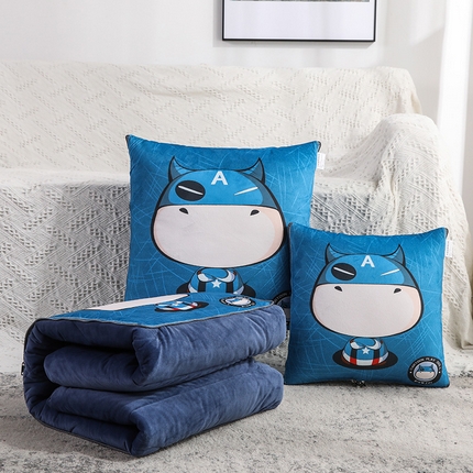 91家纺网 家纺一手货源 找家纺 （总）雷人家纺 2021新款水晶绒抱枕被-印花