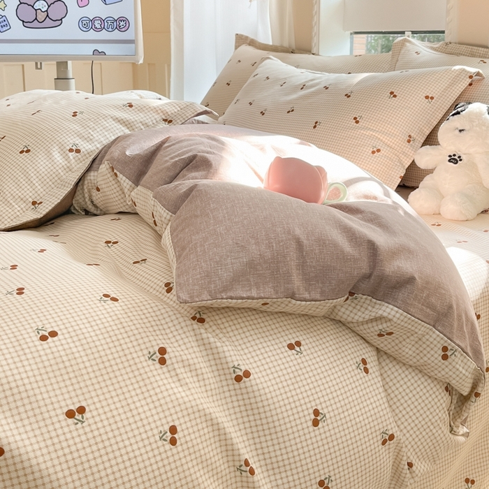 91家纺网 家纺一手货源 找家纺 莱通家纺 2025春夏新款12868印花四件套 樱姿