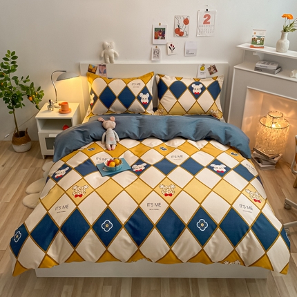 91家纺网 家纺一手货源 找家纺 （优质买家秀 热卖不断货）卡通A类母婴级纯棉全棉磨毛被套三件套全棉纯棉磨毛被套三件套纯棉全棉磨毛被套 托尼