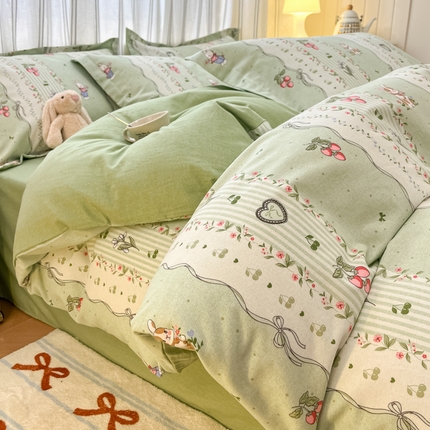 91家纺网 家纺一手货源 找家纺 （总）（优质买家秀 热卖不断货）A类母婴级纯棉全棉磨毛四件套全棉纯棉全棉磨毛四件套百分百纯棉全棉磨毛四件套