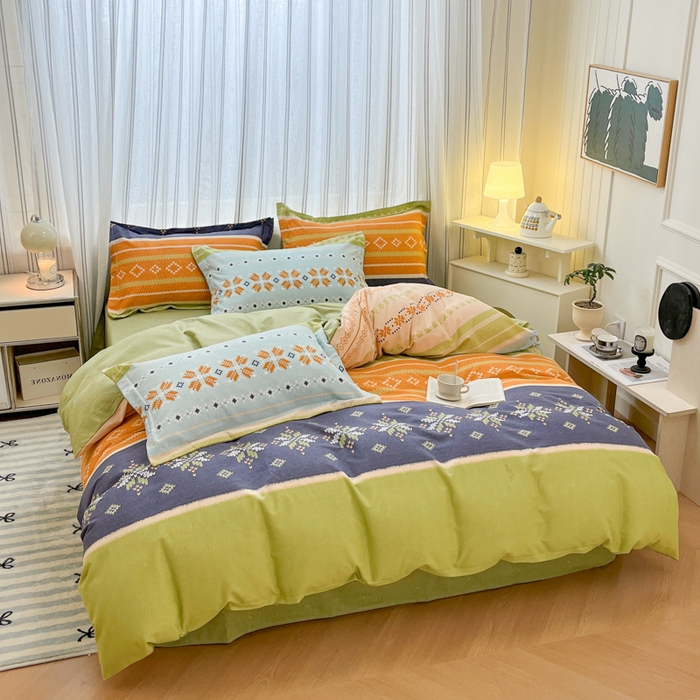 91家纺网 家纺一手货源 找家纺 （优质买家秀 热卖不断货）A类母婴级纯棉全棉磨毛四件套全棉纯棉全棉磨毛四件套百分百纯棉全棉磨毛四件套 罗威