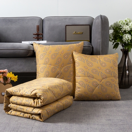 91家纺网 家纺一手货源 找家纺 （总）雷人家纺 2022新款全棉13376彩印印花烫金抱枕被