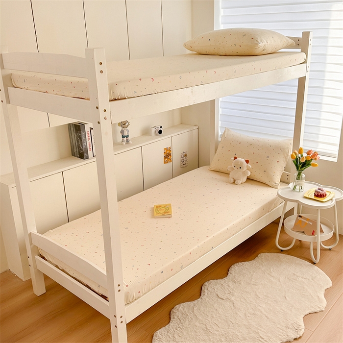 91家纺网 家纺一手货源 找家纺 多品家纺 2025新款超柔水洗棉ins风学生宿舍单品床笠 花夕