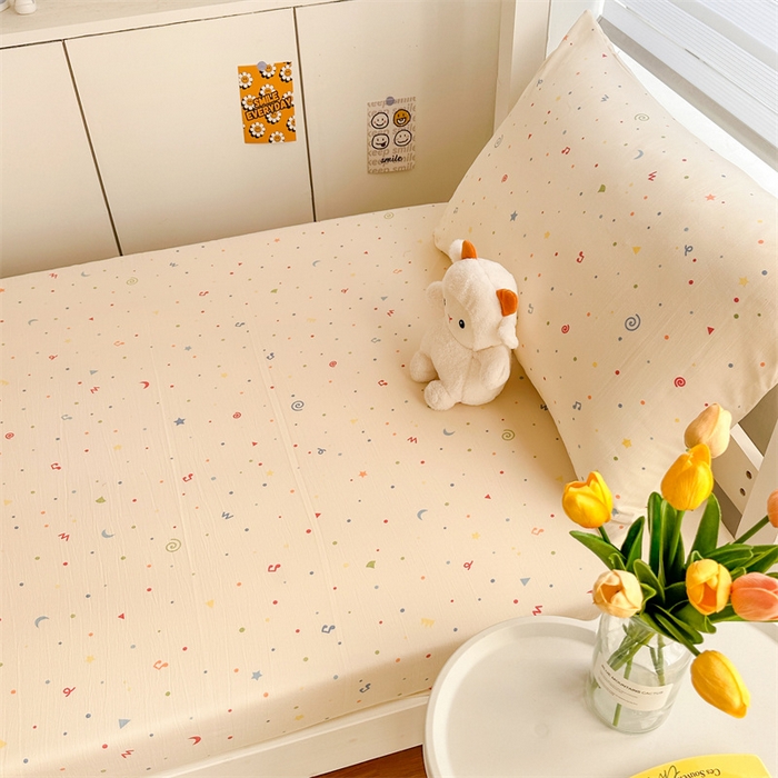 91家纺网 家纺一手货源 找家纺 多品家纺 2025新款超柔水洗棉ins风学生宿舍单品床笠 花夕