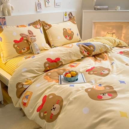 91家纺网 家纺一手货源 找家纺 （总）（优质买家秀 热卖不断货）A类母婴级纯棉全棉磨毛四件套全棉纯棉全棉磨毛四件套百分百纯棉全棉磨毛四件套