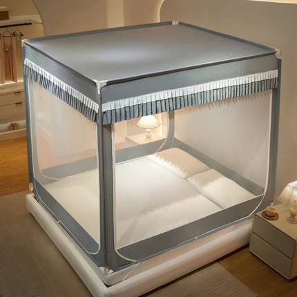 91家纺网 家纺一手货源 找家纺 （总）2025新款A类遮光防尘顶外穿杆蚊帐