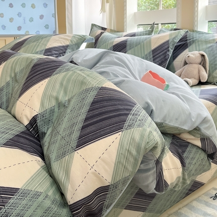 91家纺网 家纺一手货源 找家纺 （总）莱通家纺 2025春夏新款12868印花单被套（预留缩水±5公分，商家提供买家秀）