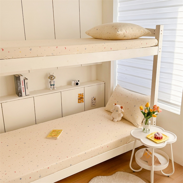 91家纺网 家纺一手货源 找家纺 多品家纺 2025新款超柔水洗棉ins风学生宿舍单品床笠 花夕