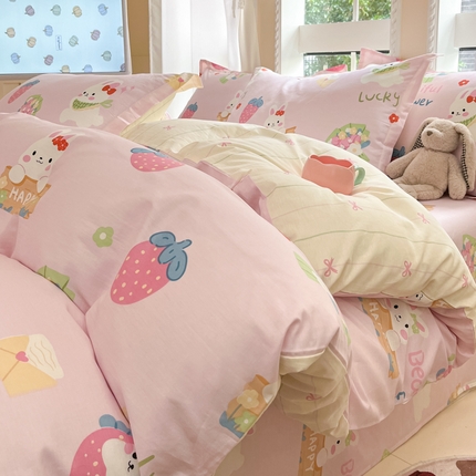 91家纺网 家纺一手货源 找家纺 （总）莱通家纺 2025春夏新款12868印花单被套（预留缩水±5公分，商家提供买家秀）