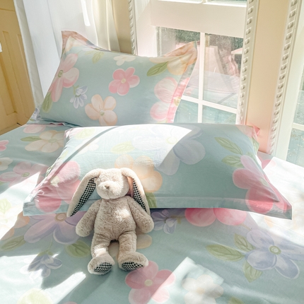 91家纺网 家纺一手货源 找家纺 （总）莱通家纺 2025春夏新款12868印花单枕套