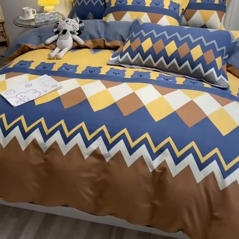 91家纺网 家纺一手货源 找家纺 （优质买家秀 热卖不断货）A类母婴级纯棉全棉磨毛四件套全棉纯棉全棉磨毛四件套百分百纯棉全棉磨毛四件套 卡曼