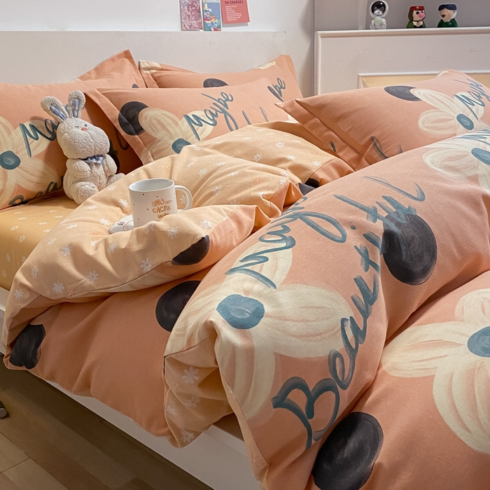 91家纺网 家纺一手货源 找家纺 （优质买家秀 热卖不断货）卡通A类母婴级纯棉全棉磨毛被套三件套全棉纯棉磨毛被套三件套纯棉全棉磨毛被套 陌上花开